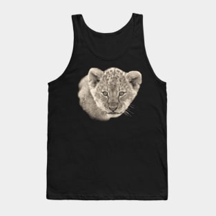 Cute Baby Lion Face Tank Top